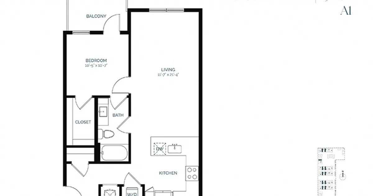 Unit 3105 One Bedroom A1 Sabine
